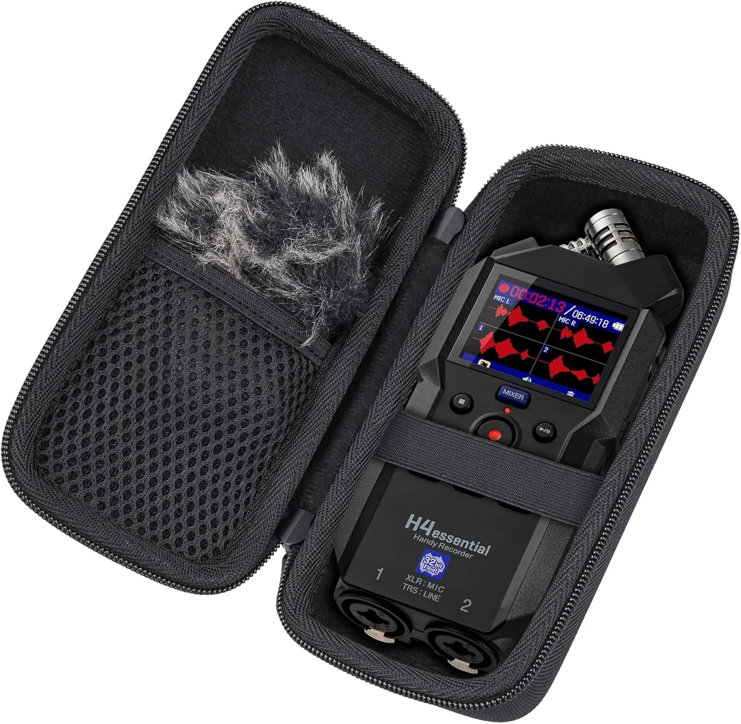 Hard Travel Case for Zoom H4essential 4-Track Stereo Handy Recorder by Aenllosi(Case Only)