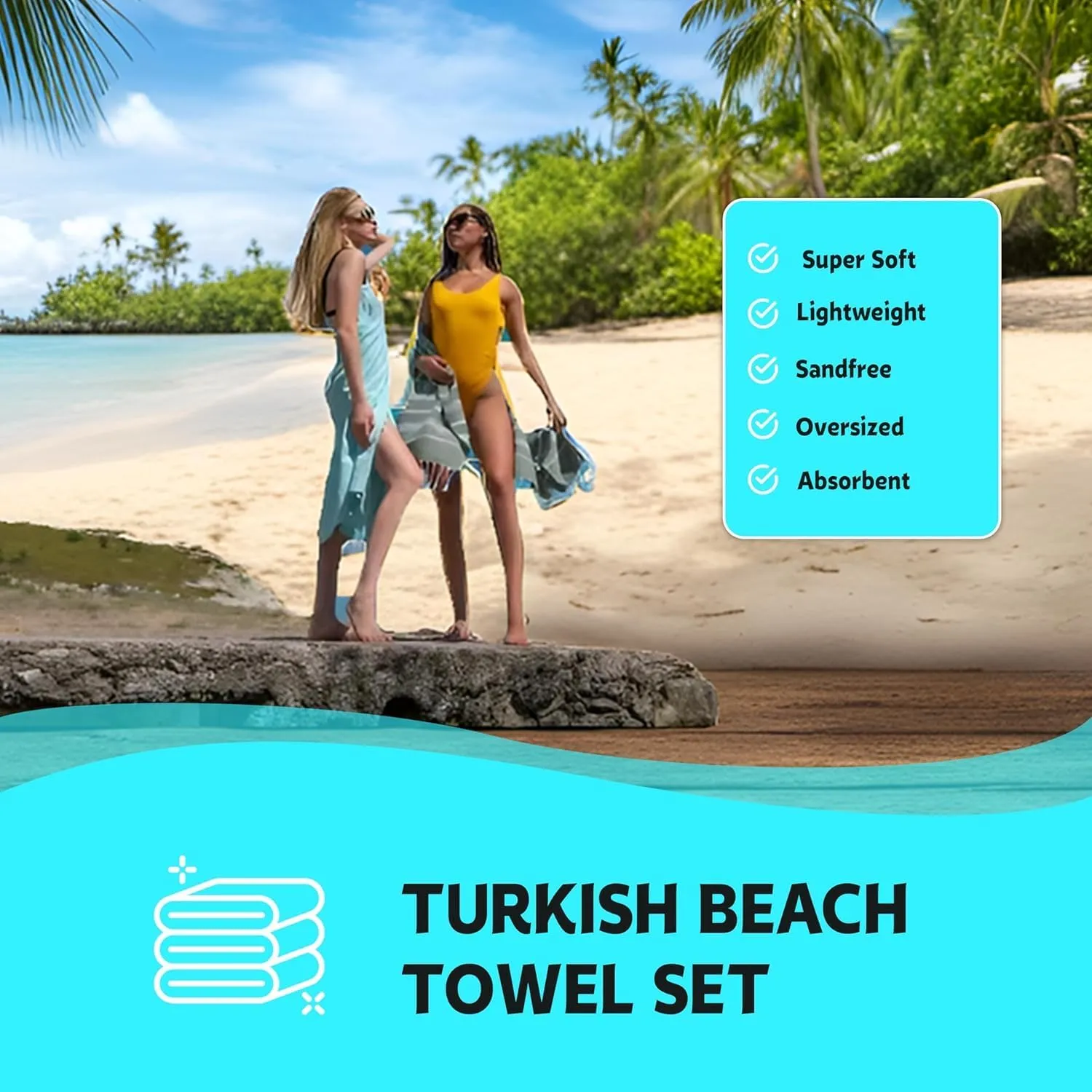 HAVLULAND Turkish Beach Towel Pack of 6 Oversized 72"x40" Bath Towels Bulk Extra Large Sand Free Quick Dry Absorbent Lightweight Pool Swim Camping Blanket Adults Vacation Essentials - Set of 6 Fuchsia