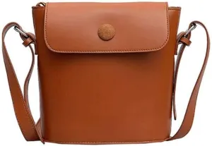 HBJWOV Brown shoulder bag, large capacity, hardware, can be carried when going out