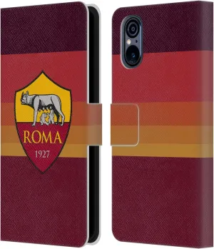 Head Case Designs Officially Licensed AS Roma Home 2020/21 Crest Kit Leather Book Wallet Case Cover Compatible with Sony Xperia 5 V 5G