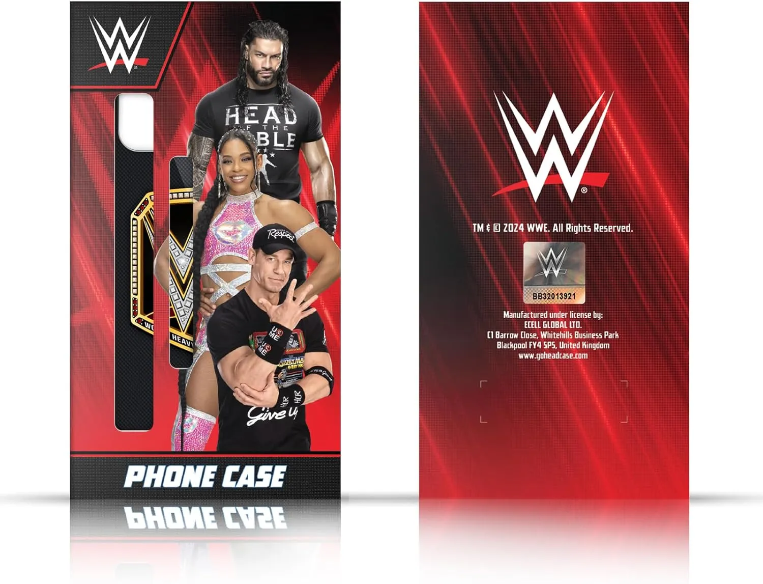 Head Case Designs Officially Licensed WWE Lightning Roman Reigns Gel Armor Case [Military Grade Drop Protection] Compatible with Apple iPhone 15