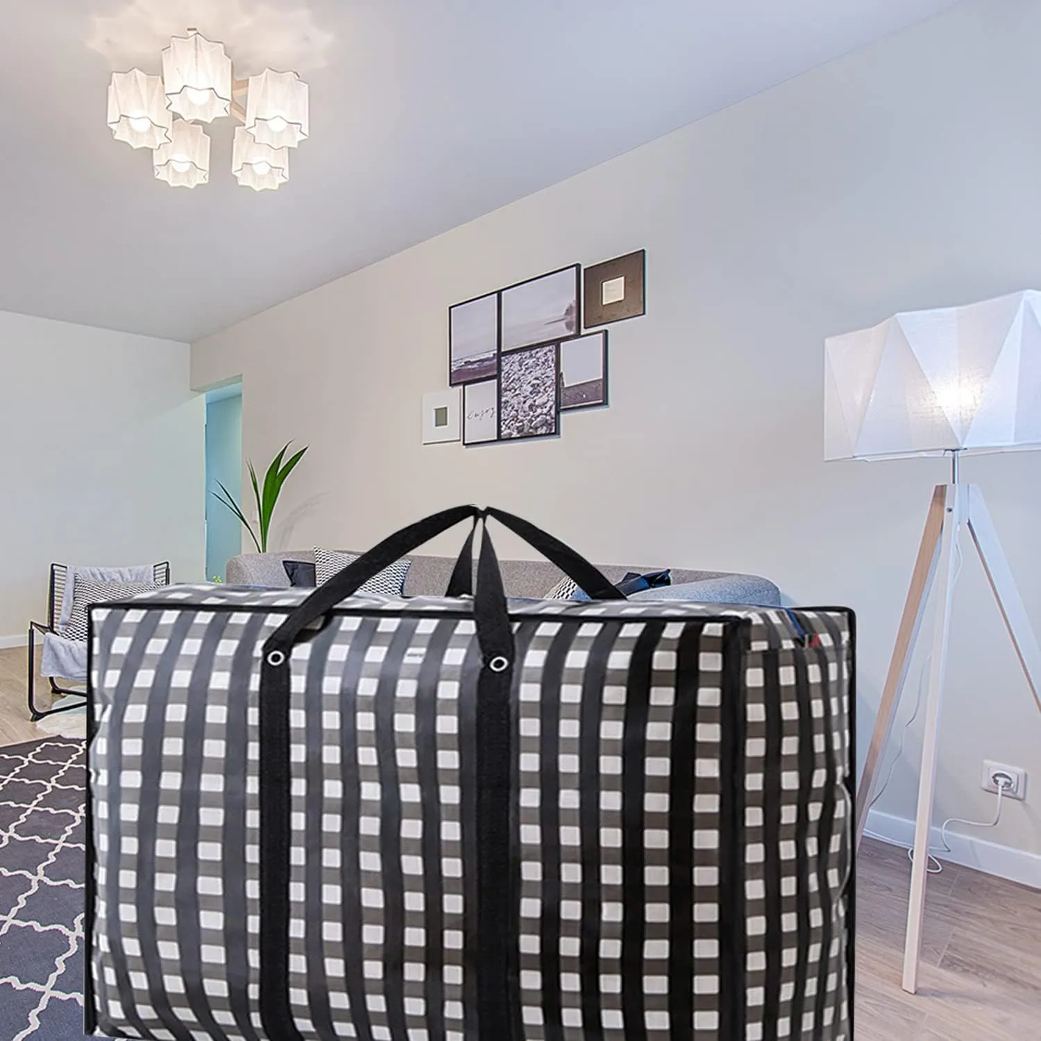 Heavy Duty Large Moving Bags - 162L Big Organizer Storage Bags With Durable Zipper, Waterproof Oversized Jumbo Organizers for Clothes, Bedding, Comforter, Pillow (Set of 4)