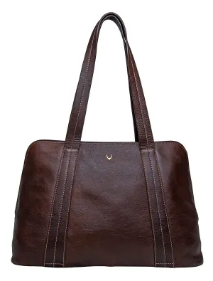 Hidesign Cerys Leather Multi-Compartment Shoulder Bag Brown