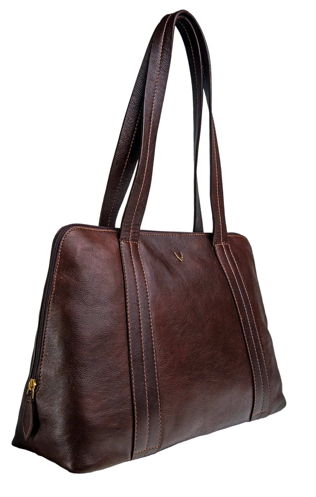 Hidesign Cerys Leather Multi-Compartment Shoulder Bag Brown