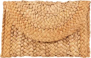 HJMND Women's Straw Clutch Woven Purse Summer Beach Bags Envelope Wallet Straw Bag