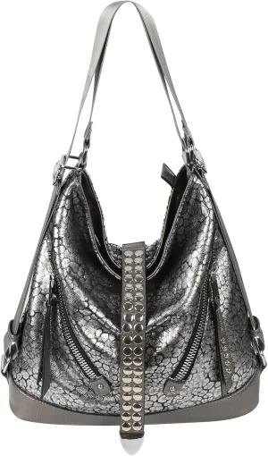 Hobo Bags for Women,Large Shoulder Tote Bag for Women,Shiny Leather Trendy Purse with Zipper.