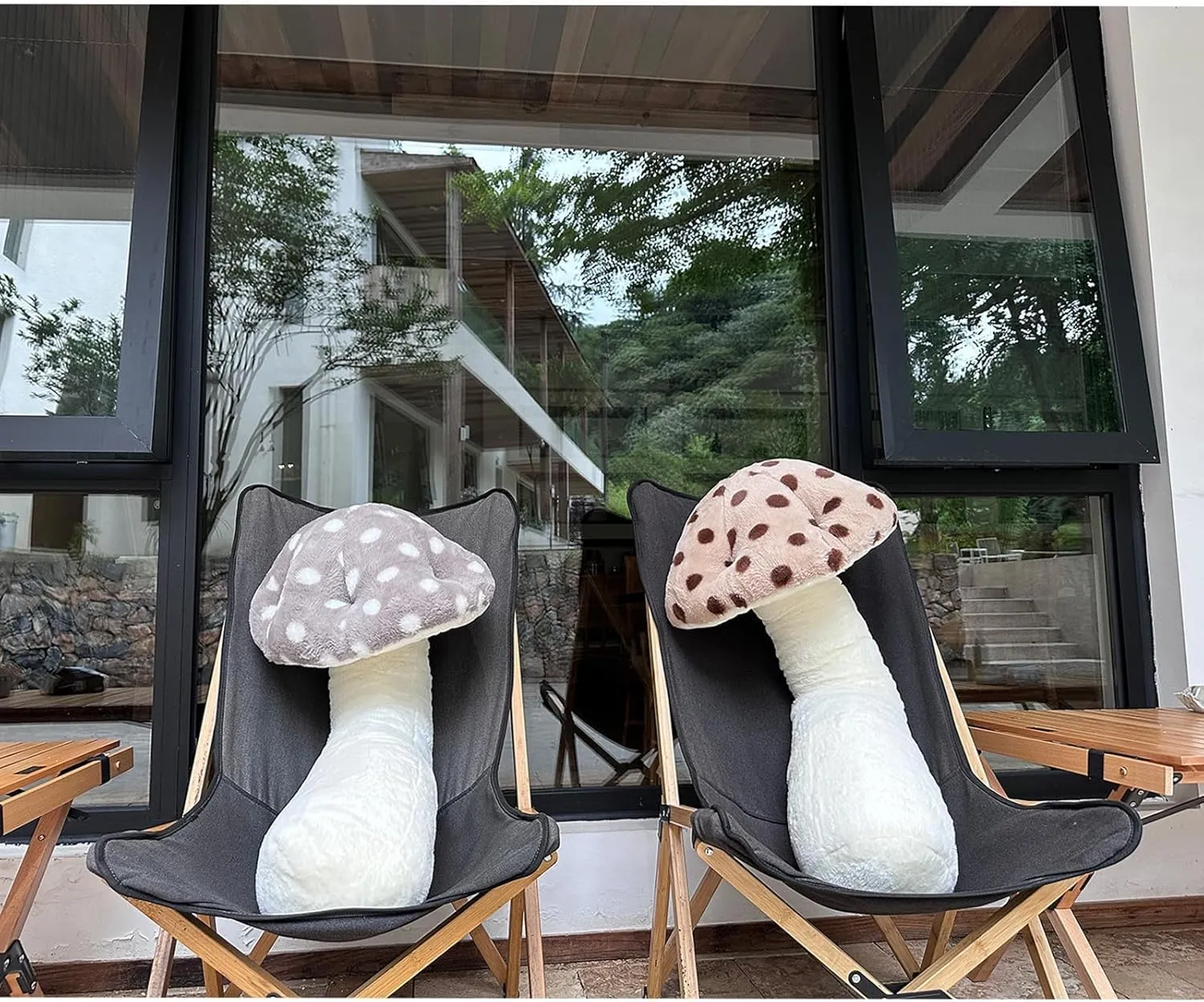 Hofun4U Mushroom Plush Pillow - 39 inch Mushroom Shaped Stuffed Long Pillow - Mushroom Stuffed Pillow - Christmas Birthday Sofa Home Decoration (Grey)