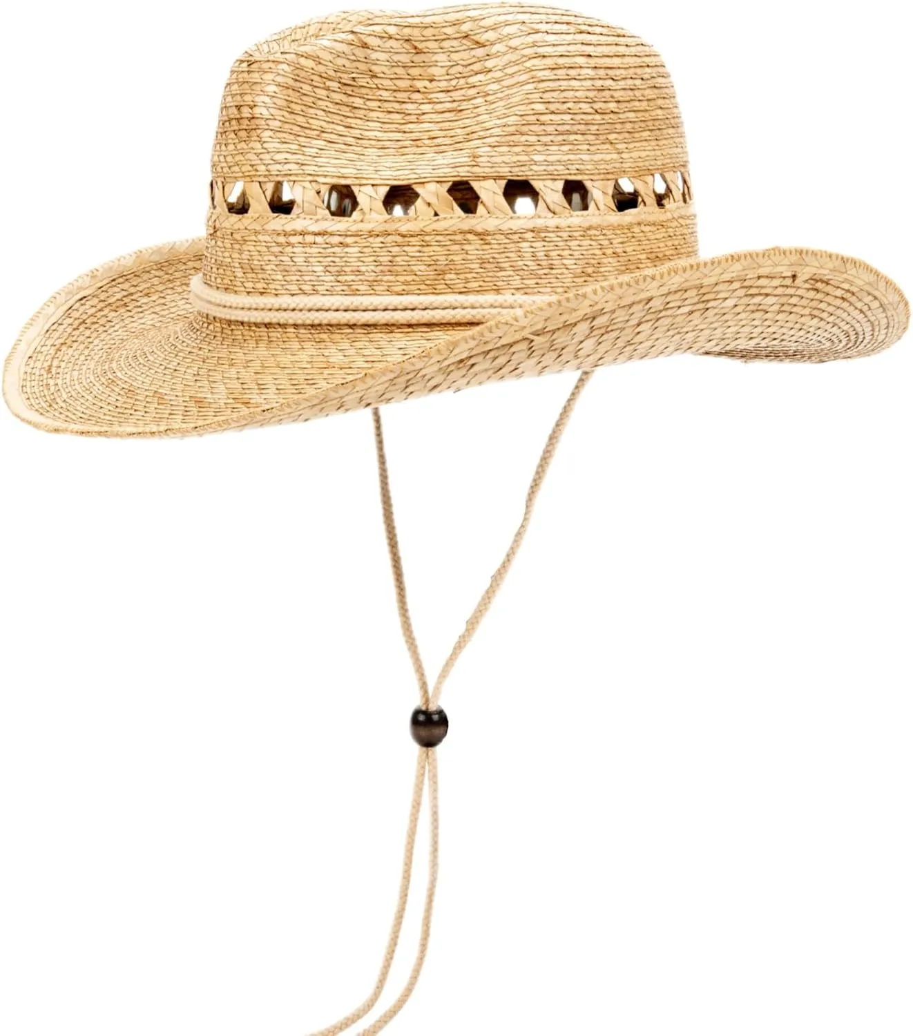 Home Prefer Mens Lifeguard Beach Straw Sun Hat Cowboy Roll Brim Panama Straw Fedora Hat for Men Women Natural