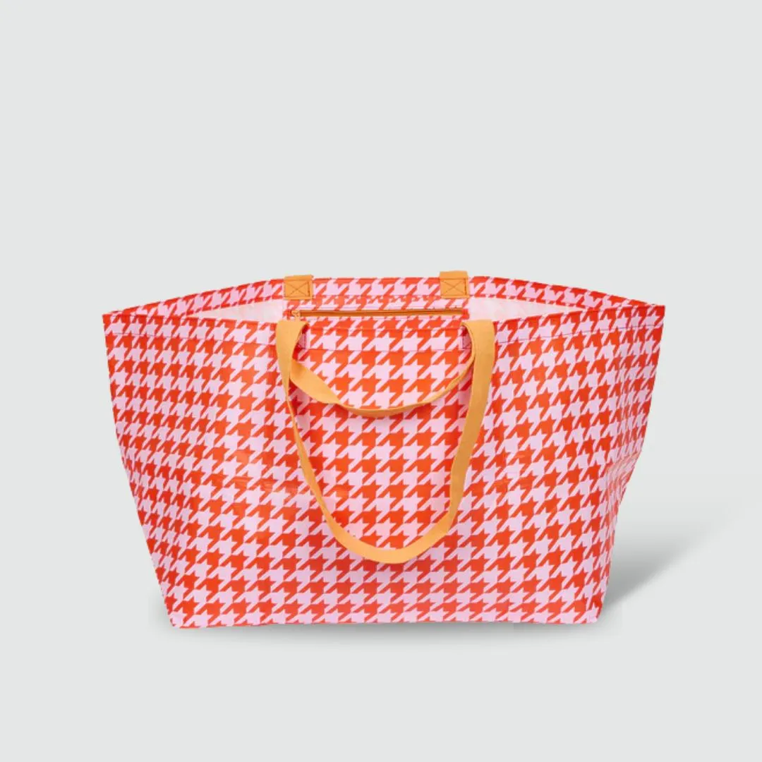 Houndstooth Oversized Tote