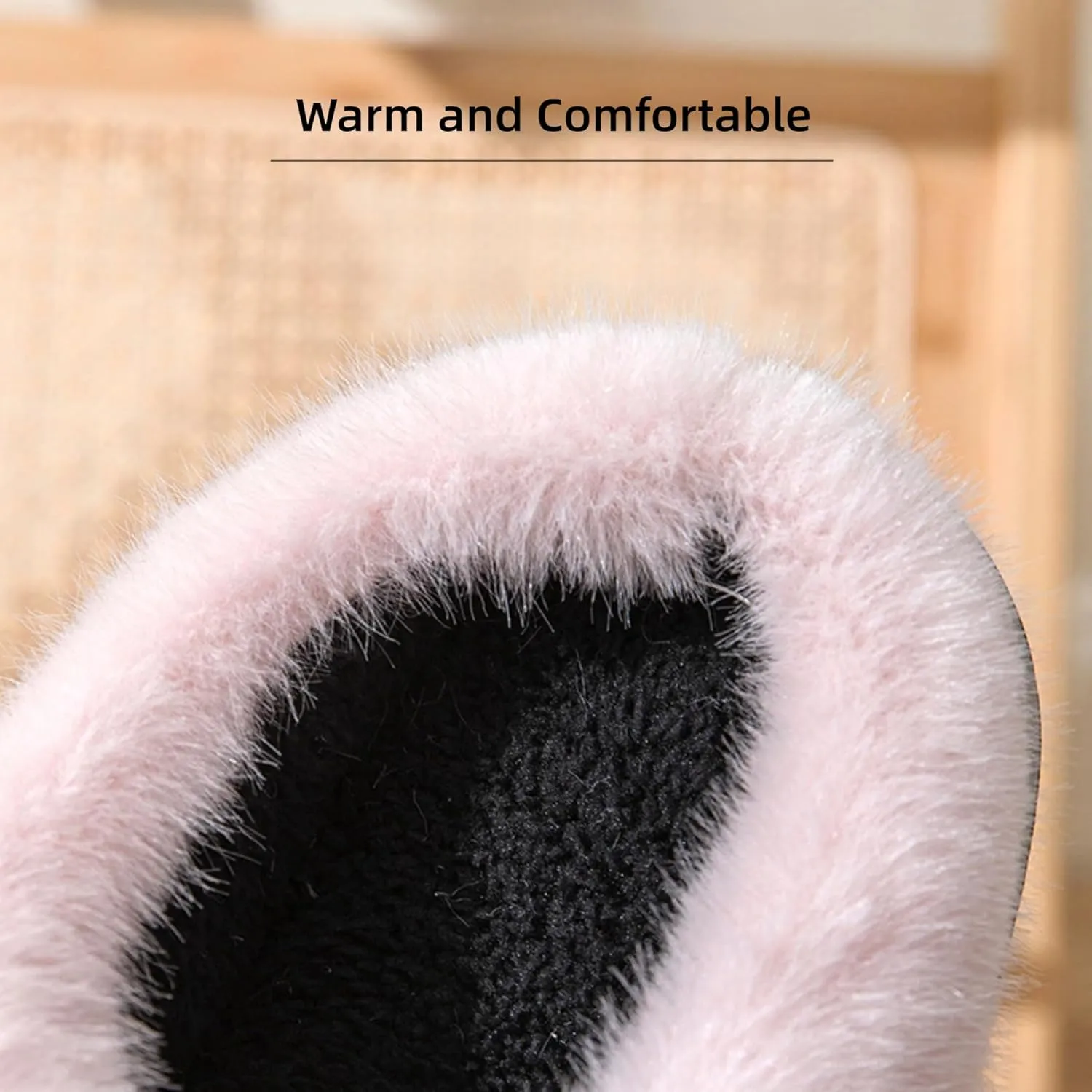 House Panda Slippers Indoor Cute Plush Fuzzy Couple Home Slippers for Women Men Winter Warm Cozy Slippers with Thickened Sole Cartoon Animal Slippers Slides Comfy Bedroom Shoes