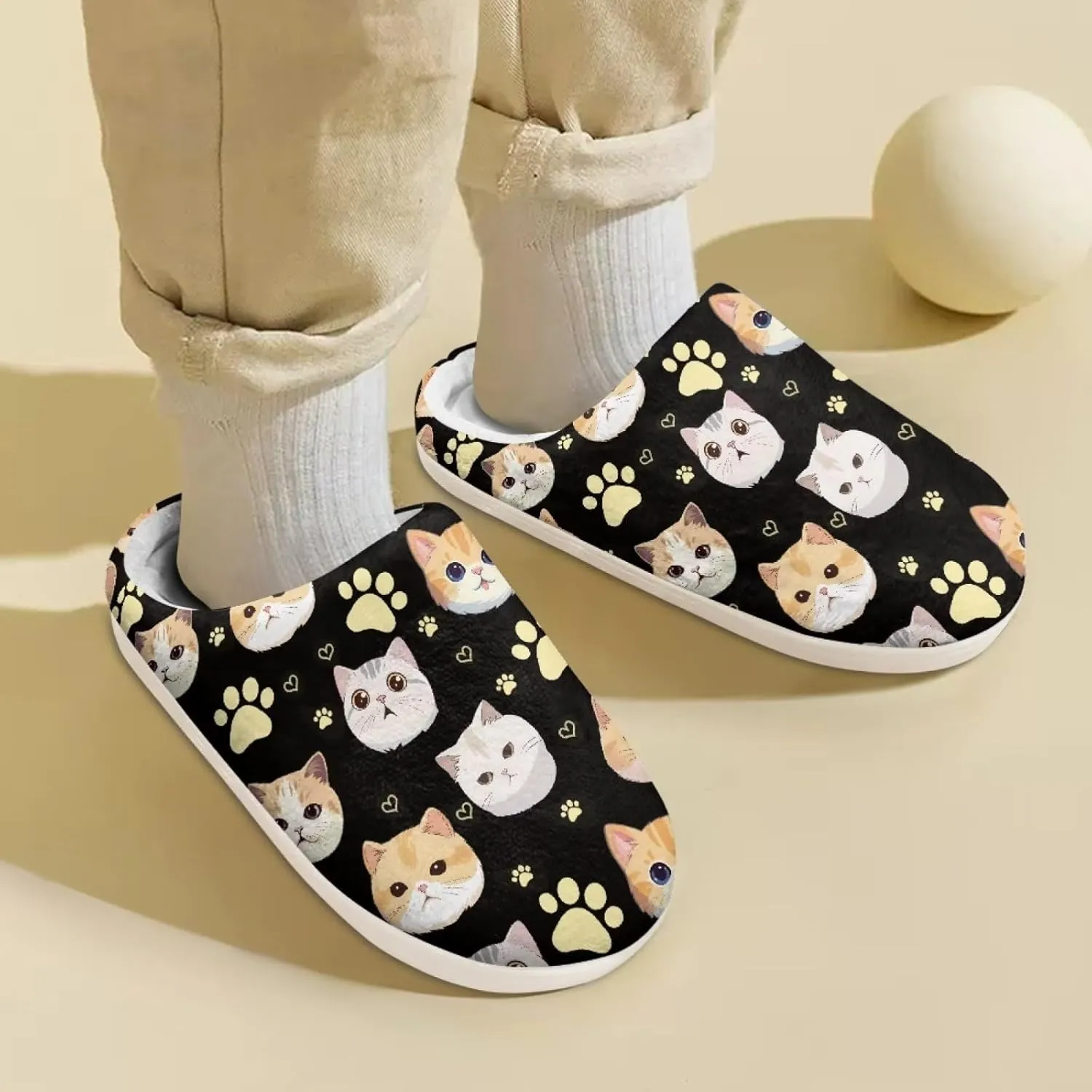 House Slippers for Boys Girls, No-Slip Memory Foam Slippers Soft Rubber Sole House Shoes for Indoor Bedroom Outdoor