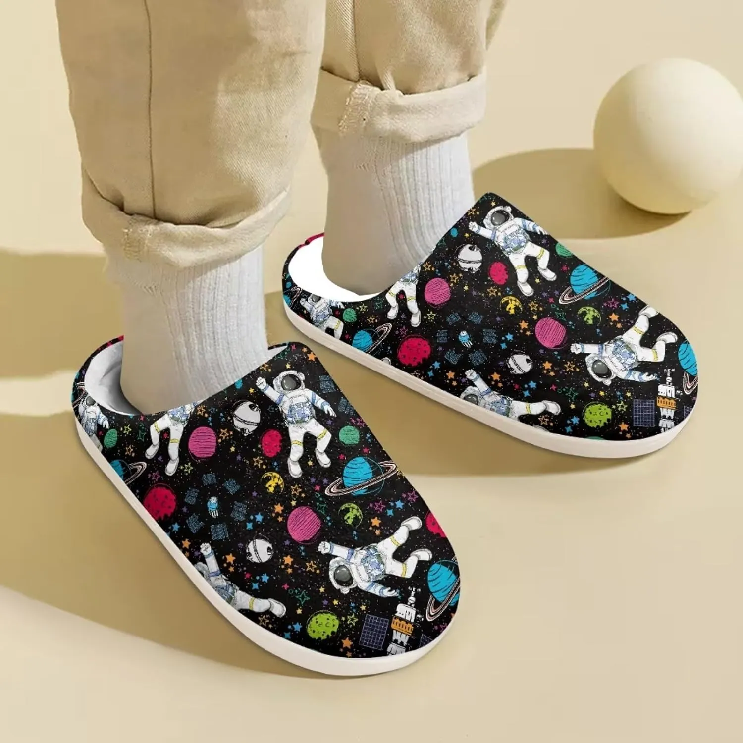House Slippers for Women Men Kids, Anti-Slip House Shoes Comfortable Cotton Slippers Home Bedroom Shoes Indoor & Outdoor