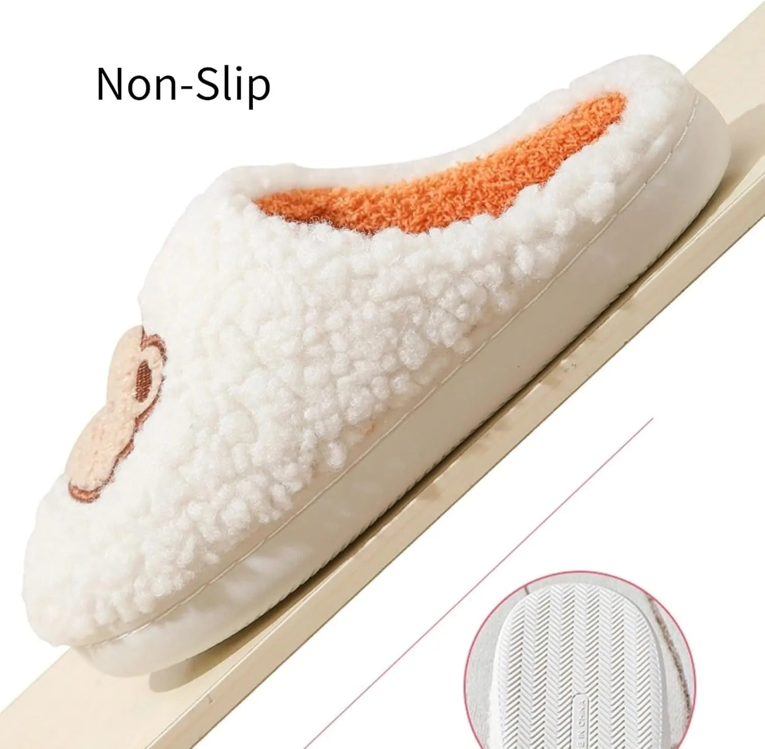 House Slippers Women's Cute Cartoon Bear Slippers Indoor Soft Plush Comfy Warm Couple Home Slippers Men's Winter Cozy Cotton Fuzzy Bedroom Slippers Shoes