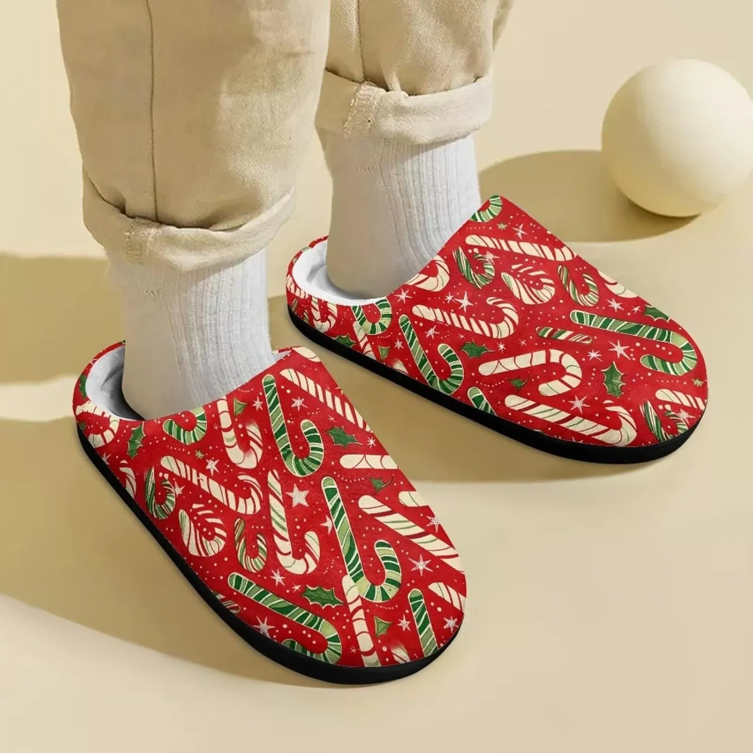 Howilath Boys Girls Christmas Slippers Kids House Cute Slippers for Toddler Plush Warm Slippers Non-Slip Winter Shoes