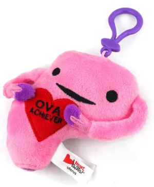 I Heart Guts Uterus Plushie Organ Bag Charm 4.5” inch | Ova Achiever Mini Plush Uterus Keychain, Endometriosis Gifts Get Well Surgery,Gynecologist Keyring Gift, Period Pain Gifts | Unique Gift Idea