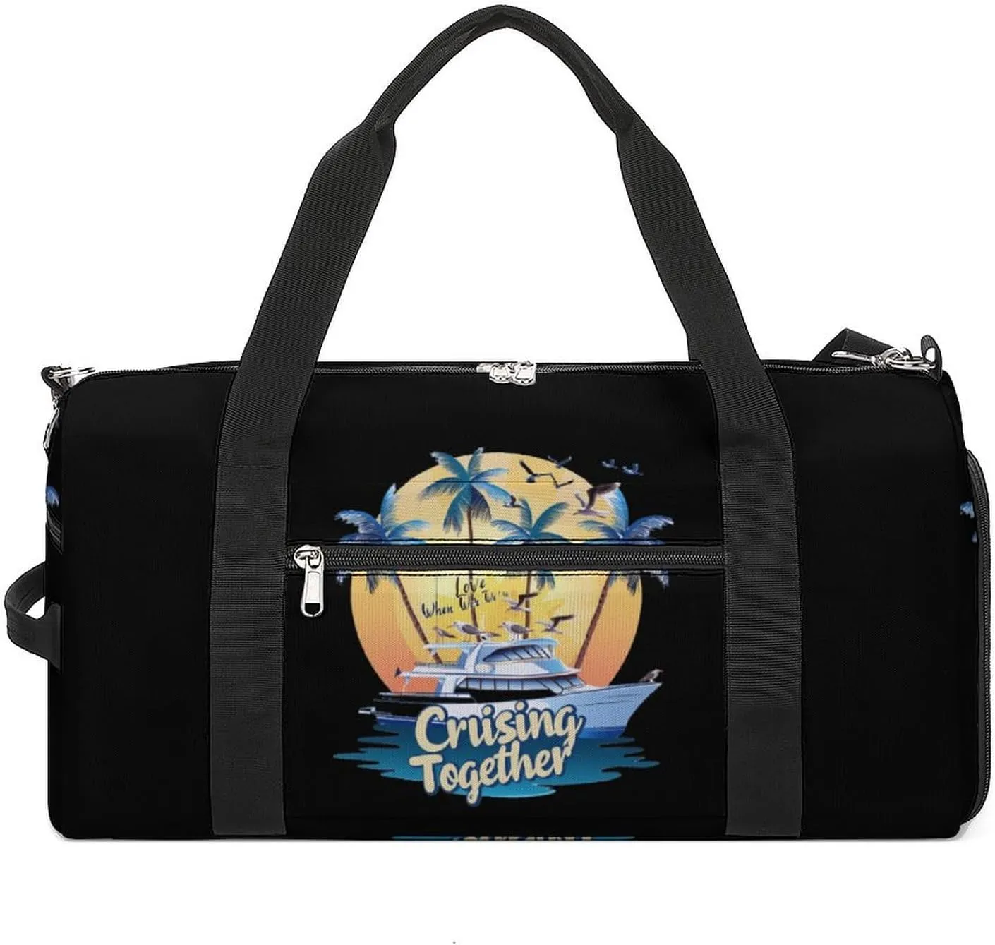 I Love It When We're Cruising Together Family Gym Bag for Men Women Lightweight Duffel Bag Sports Workout Bag for Travel Yoga