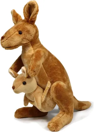 Ice King Bear Kangaroo Stuffed Animal with Removable Joey Plush Toy,12 Inches