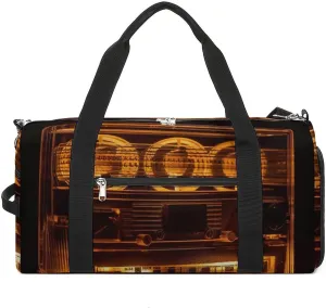 Illuminated Audio Tape Gym Bag Sport Gym Tote Bag Lightweight Duffle Bag Carry On Weekender Bags for Women Men