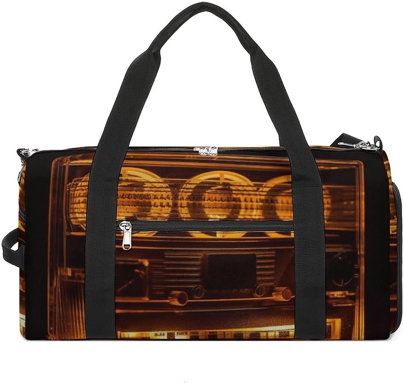 Illuminated Audio Tape Gym Bag Sport Gym Tote Bag Lightweight Duffle Bag Carry On Weekender Bags for Women Men