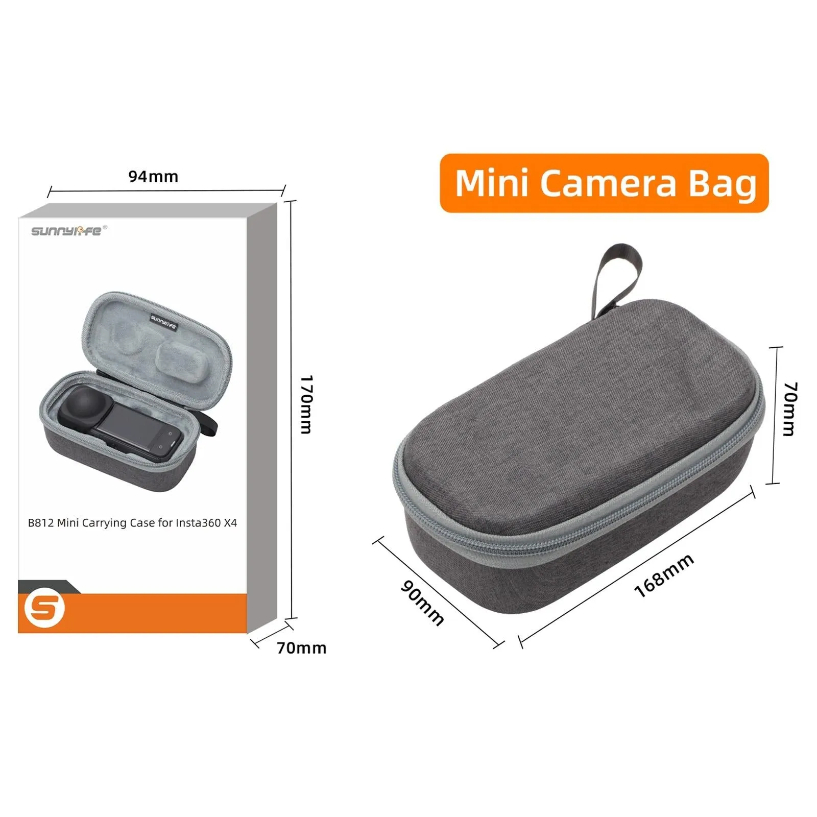 Insta360 X4 Sunnylife Mini Camera Bag For Carrying Model X4-B812