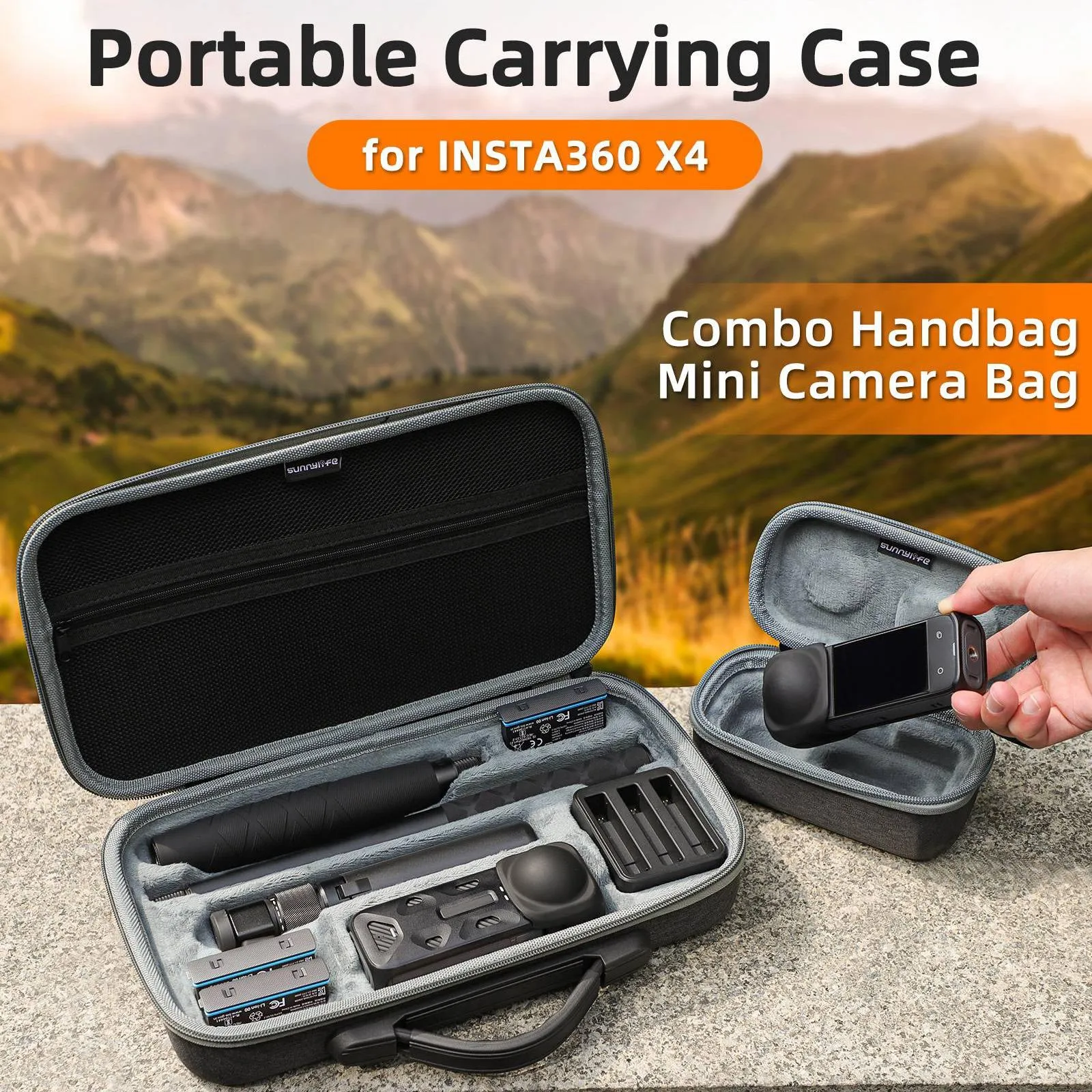 Insta360 X4 Sunnylife Mini Camera Bag For Carrying Model X4-B812