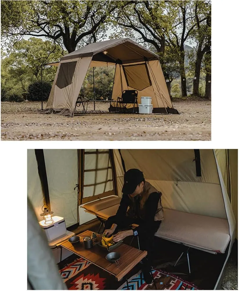 Instant Cabin Tent 3-4 Person Camping Tent - Family Waterproof Backpack Tents with Top Rainfly, Easy Set Up with Carry Bag for 4 Season Hiking Glamping Beach Outdoor