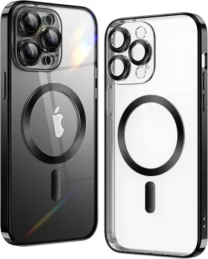 iPhone 12 Pro Black Electro MagSafe Case With Camera Glass Protection