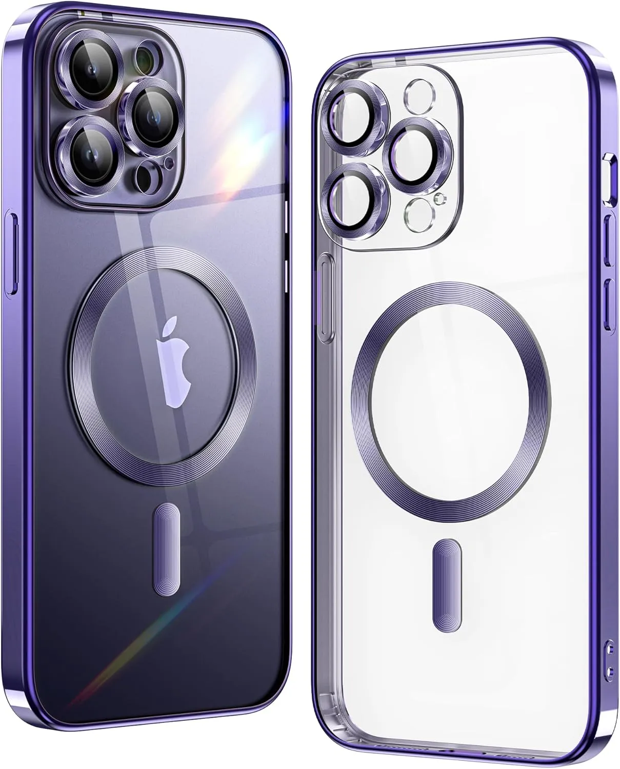 iPhone 16 Pro Max Purple Electro MagSafe Case With Camera Glass Protection