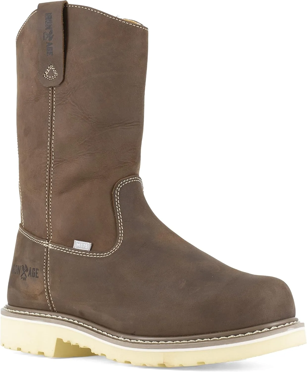 Iron Age Mens Solidifier 11 Inch Cushguard Internal Met Guard Work Safety Shoes Casual - Brown