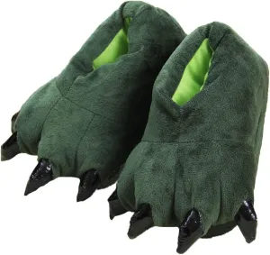IXITON Unisex Funny Animal Paw slippers Shoes Furry Dinosaur bear Claw Slippers Cartoon plush slippers