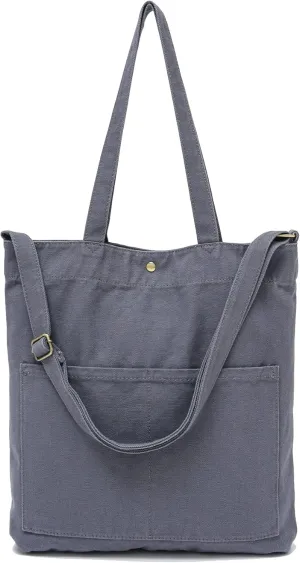 Jeelow Heavy Duty Canvas Travel Tote Handbag Shoulder Crossbody Bags Purse For Men & Women