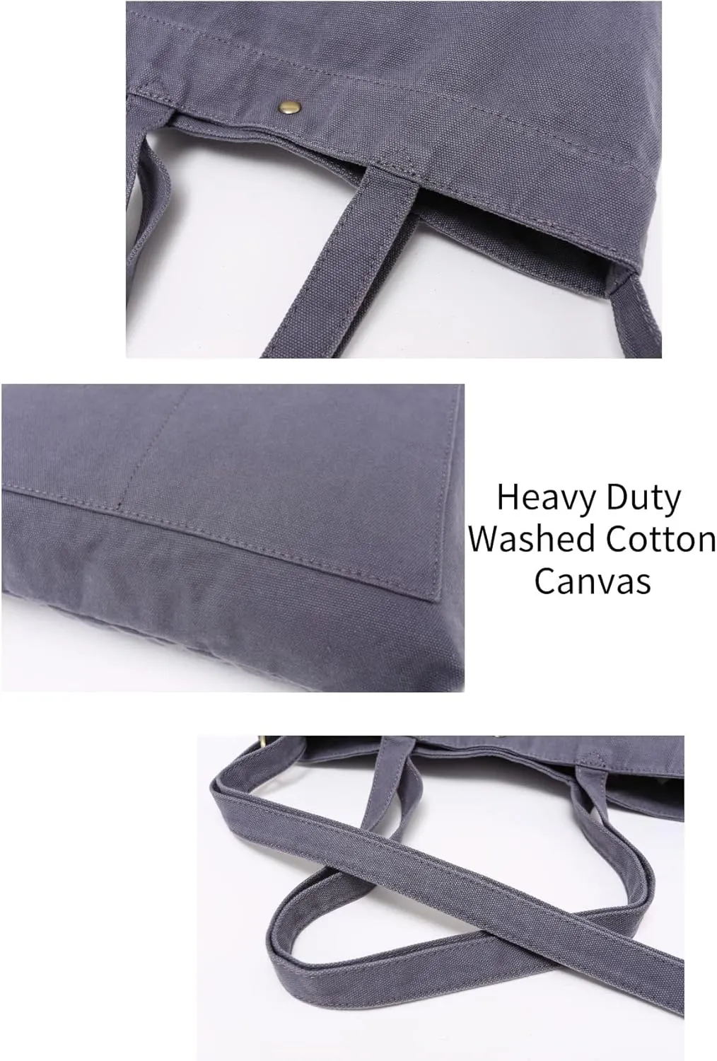 Jeelow Heavy Duty Canvas Travel Tote Handbag Shoulder Crossbody Bags Purse For Men & Women