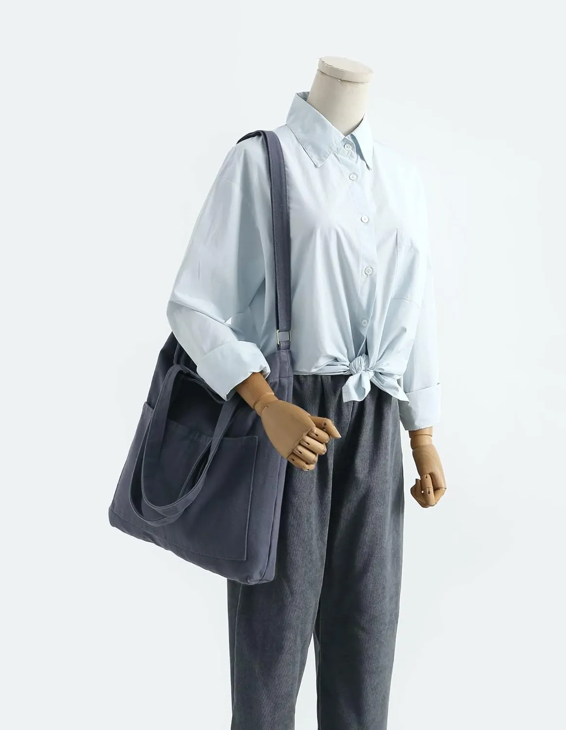 Jeelow Heavy Duty Canvas Travel Tote Handbag Shoulder Crossbody Bags Purse For Men & Women