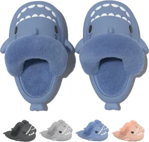 Jfxgjuv Sharklas Polares Sharklas De Invierno Sharklas Polares Originales Summer and Winter Shark Slides Detachable Warm Fuzzy Slippers