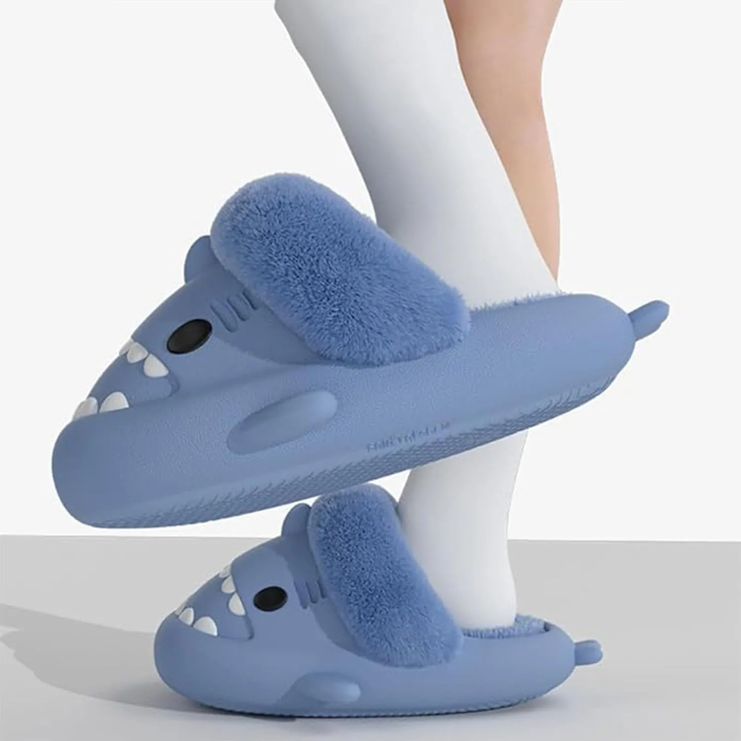 Jfxgjuv Sharklas Polares Sharklas De Invierno Sharklas Polares Originales Summer and Winter Shark Slides Detachable Warm Fuzzy Slippers