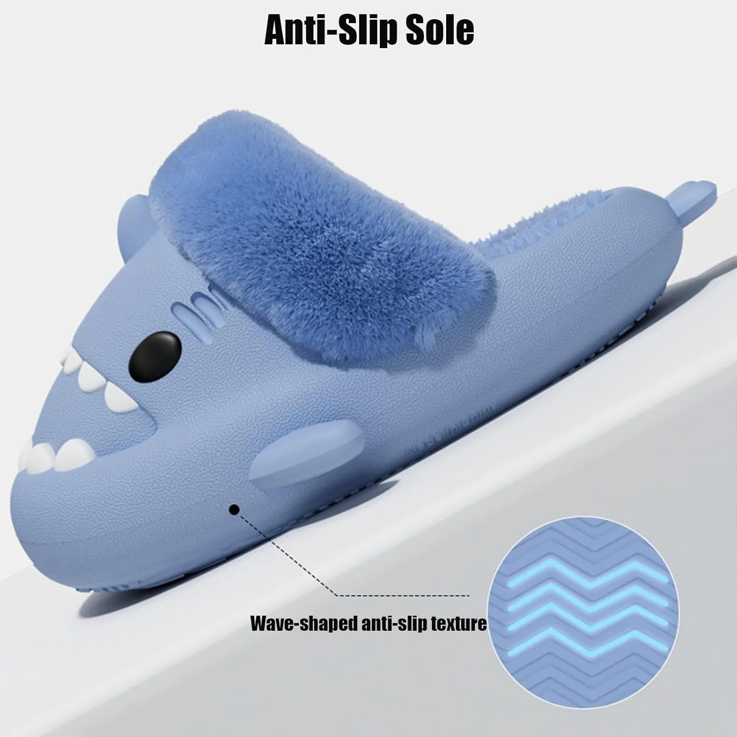 Jfxgjuv Sharklas Polares Sharklas De Invierno Sharklas Polares Originales Summer and Winter Shark Slides Detachable Warm Fuzzy Slippers