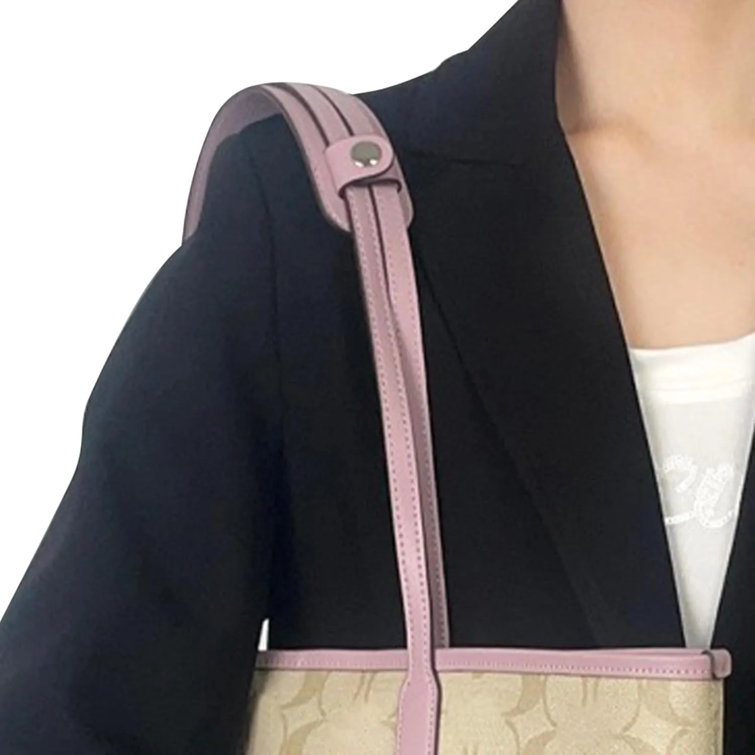 Jiesinlov Microfiber Leather Shoulder Strap Pads Replacement Cushion Strap Covers for Tote Bags Detachable (Purple)