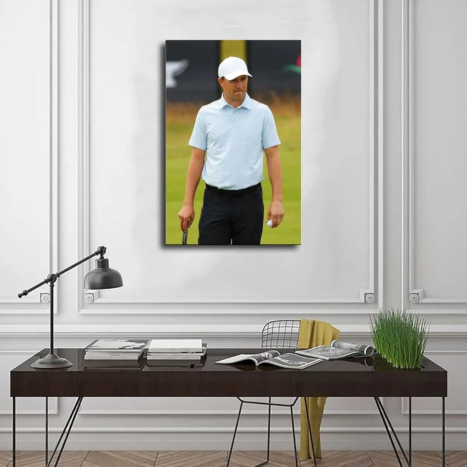 Jordan Spieth Golf Poster01 Canvas Poster Bedroom Decor Sports Landscape Office Room Decor Gift Frame:12x18inch(30x45cm)