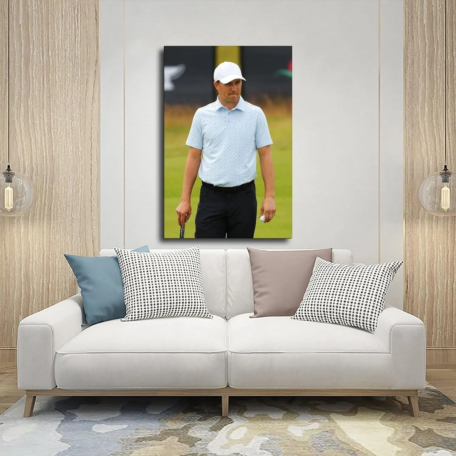 Jordan Spieth Golf Poster01 Canvas Poster Bedroom Decor Sports Landscape Office Room Decor Gift Frame:12x18inch(30x45cm)