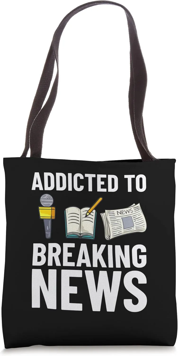 Journalist Writing Journalism Reporter Media News Tote Bag