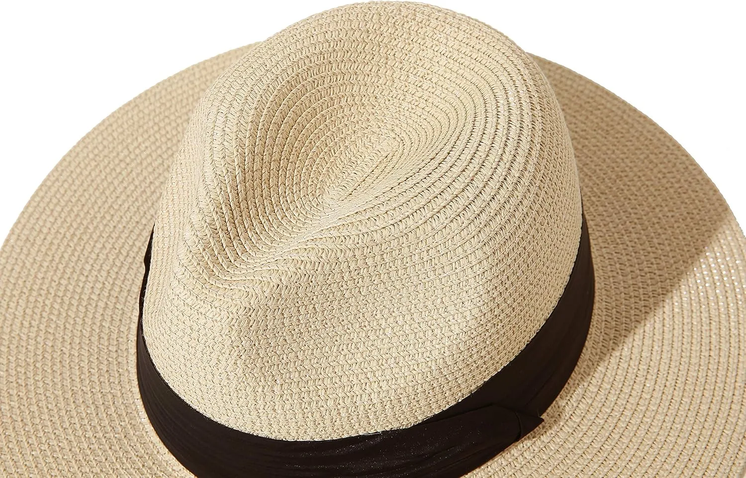 JOYEBUY Womens UPF50 Foldable Summer Straw Hat Wide Brim Fedora Sun Beach hat