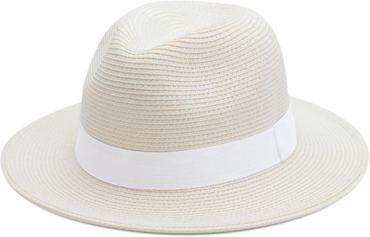 Joywant Womens Straw Fedora Beach Sun Hat, Packable Wide Brim Panama Hat for Women UV UPF50  Summer Hat