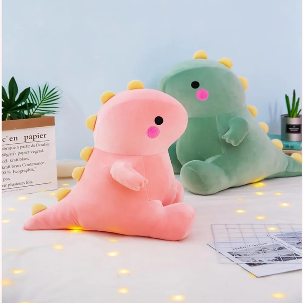 JPORSHU Cartoon Dinosaur Plush Doll Cute Kids Stuffed Toys，20inch Kawaii Plush Animal Dolls, Soft Dinosaur Plush Toys, Children’s Room Decoration, Children’s (Green)