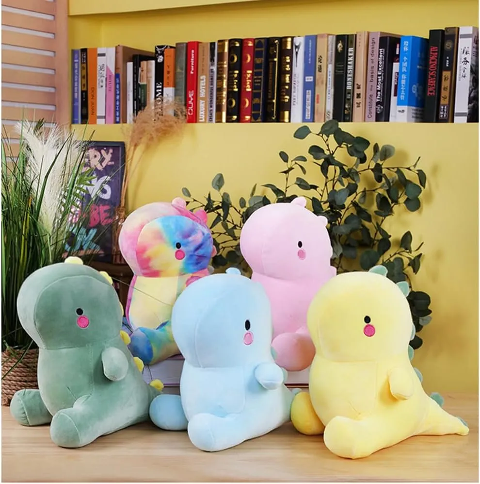 JPORSHU Cartoon Dinosaur Plush Doll Cute Kids Stuffed Toys，20inch Kawaii Plush Animal Dolls, Soft Dinosaur Plush Toys, Children’s Room Decoration, Children’s (Green)