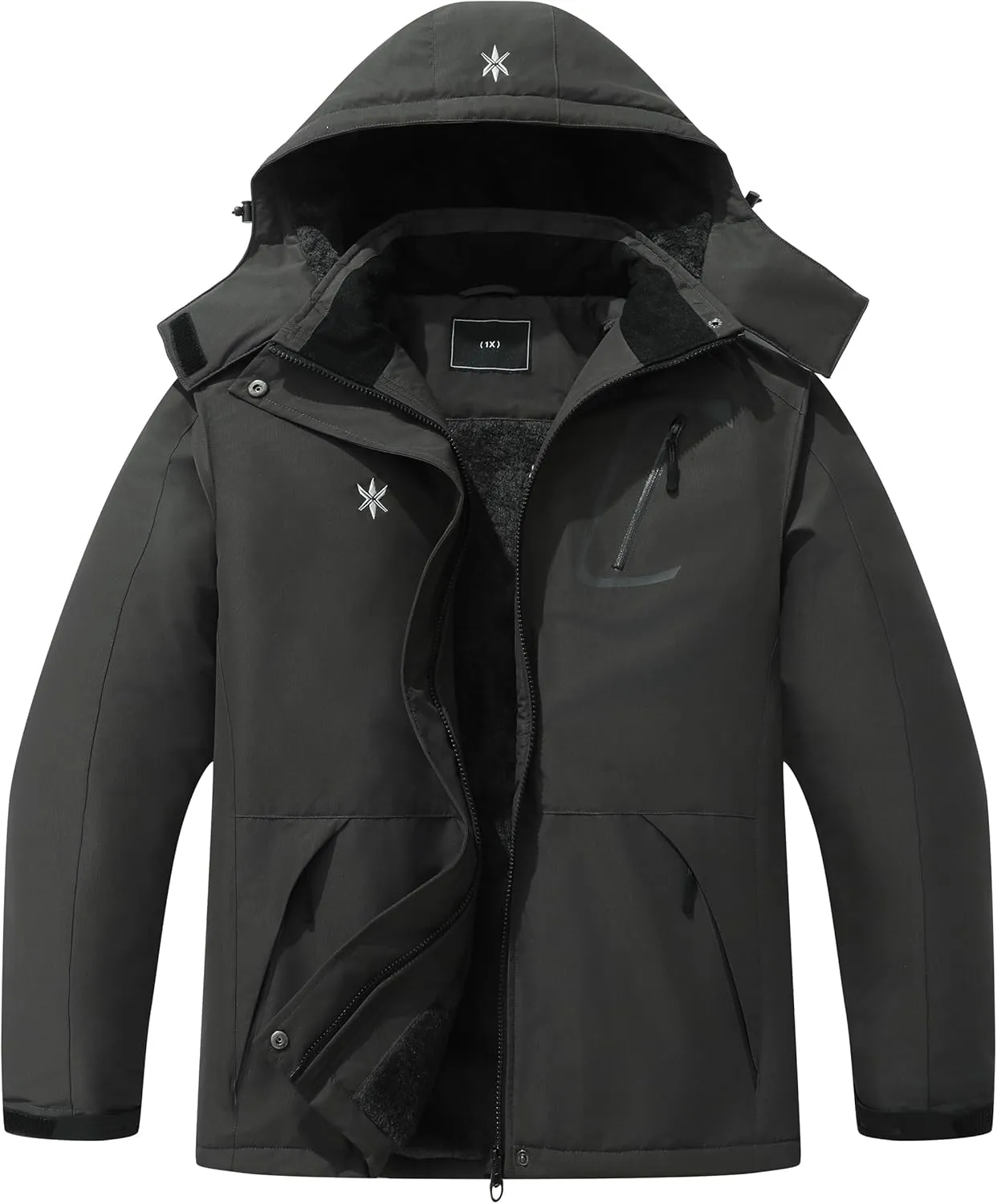 KAIDER Women's Plus Size Waterproof Ski Jacket Winter snow outdoor warm hooded raincoat Mountain Windbreaker Coat