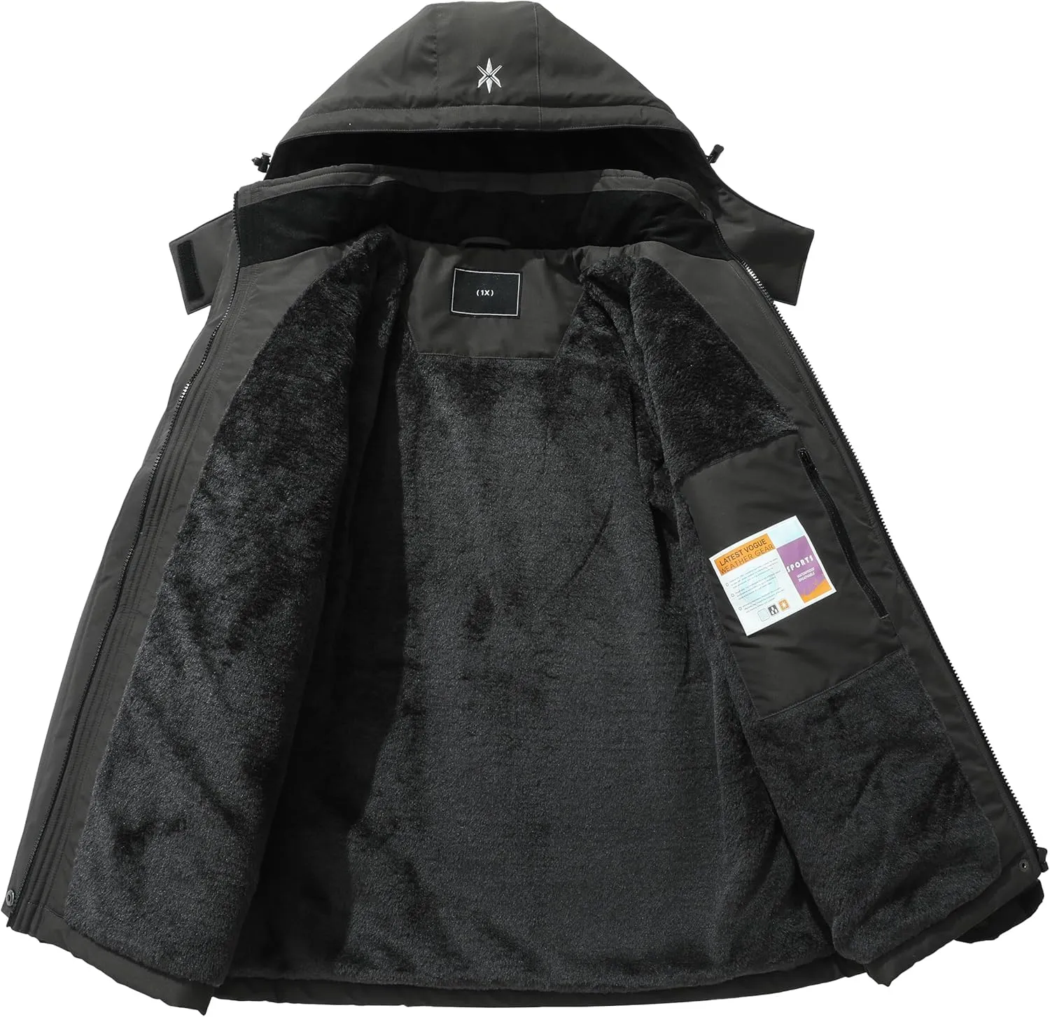 KAIDER Women's Plus Size Waterproof Ski Jacket Winter snow outdoor warm hooded raincoat Mountain Windbreaker Coat