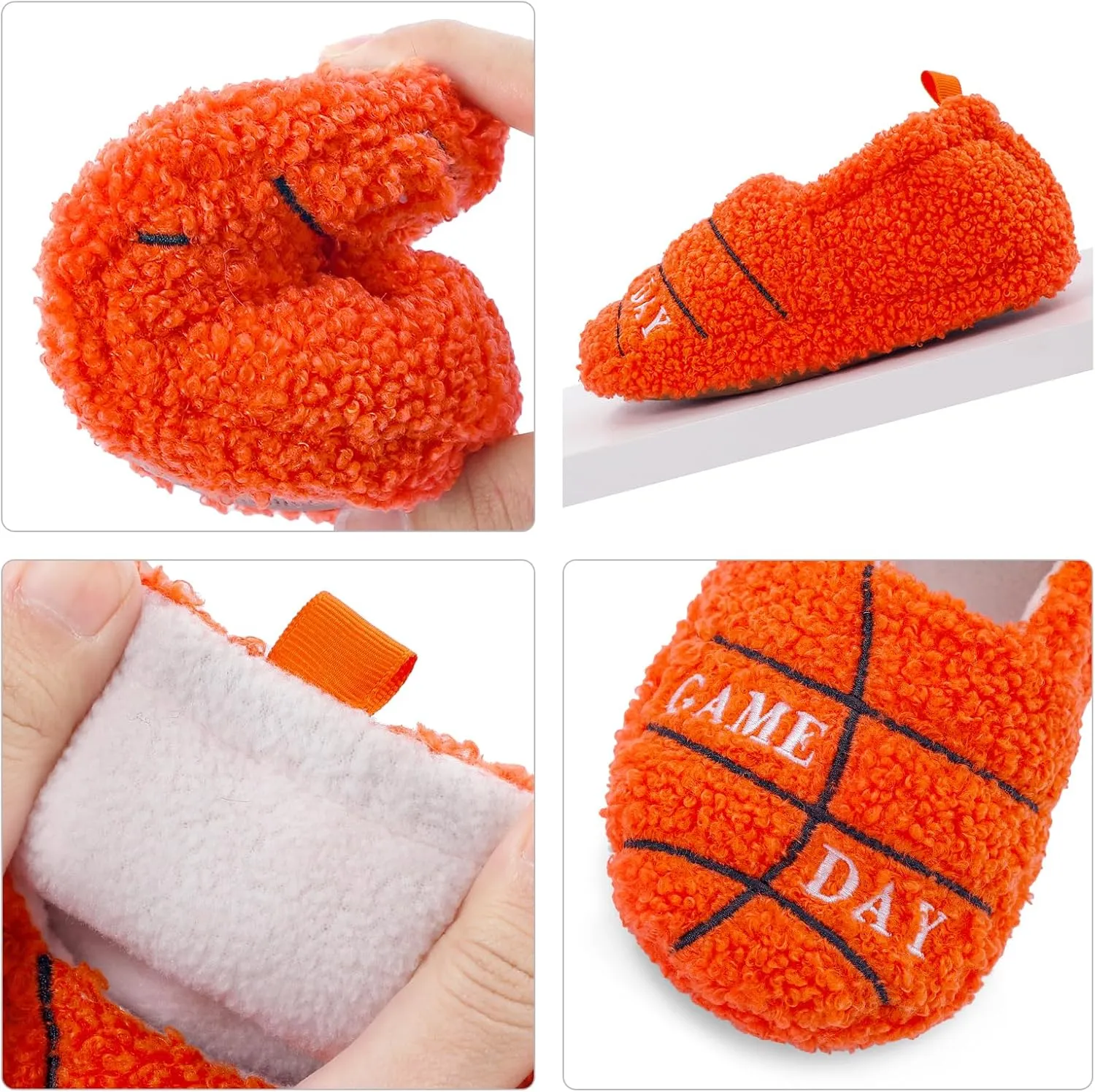 KAKU NANU Toddler Kids Slippers Cute Animal Cartoon Shoes Girls Boys Warm Fleece Winter Household Slippers