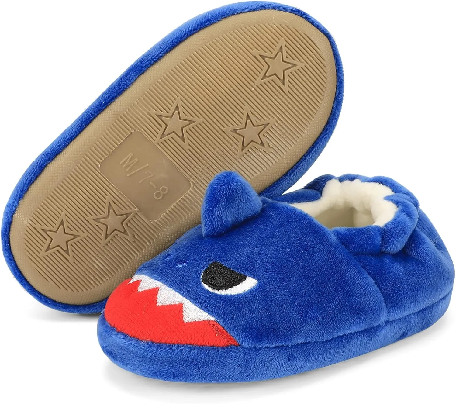 KAKU NANU Toddler Kids Slippers Cute Animal Cartoon Shoes Girls Boys Warm Fleece Winter Household Slippers