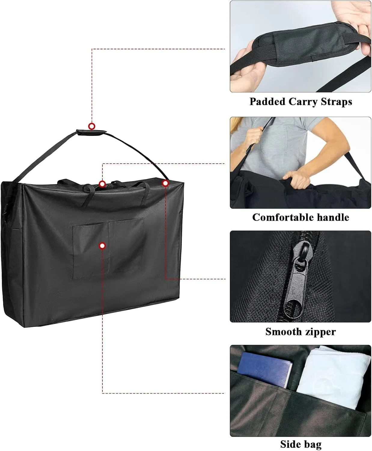 Kasla Rollator Travel Bag,Waterproof Wheelchair Bag for Folding Walker Compatible with Wheelchair Transport Chair Walker Bag for Travel