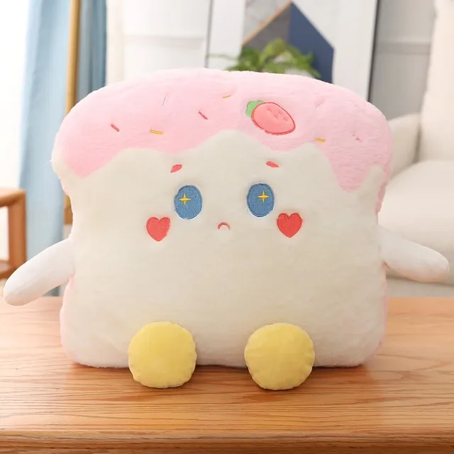 Kawaii Cartoon Strawberry Cherry Toast Pillow